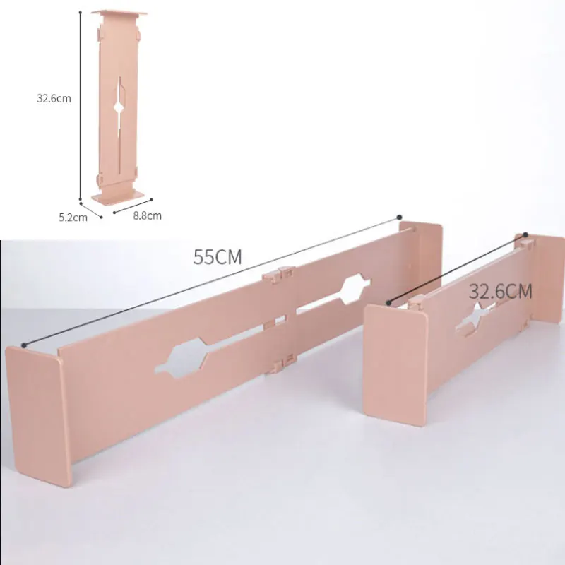 

2 Pack Telescopic Drawer Divider Plastic Drawer Partition Clapboard Organizer Storage Home Accessories Tool