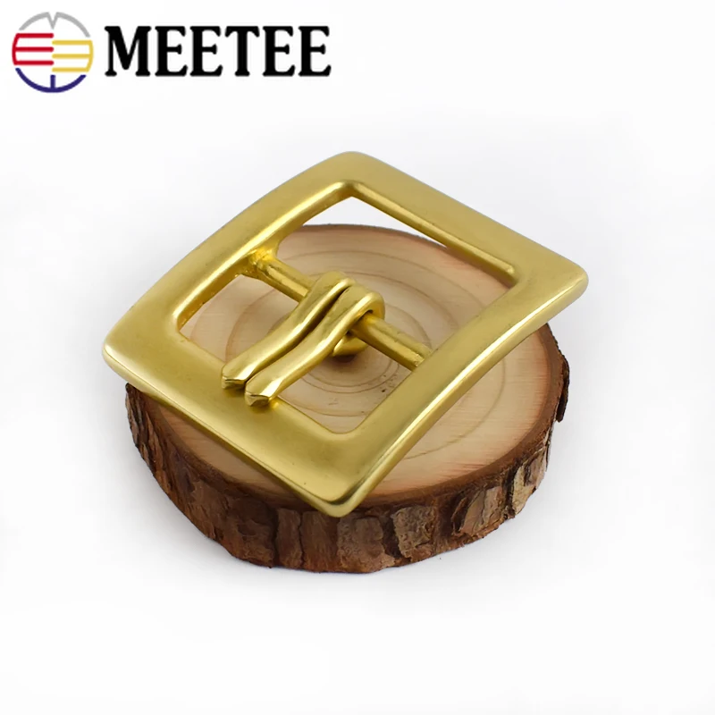 Meetee 1 шт. 40 мм мужские пряжки для ремня крепкая латунная двойная Пряжка 37 38 поясные