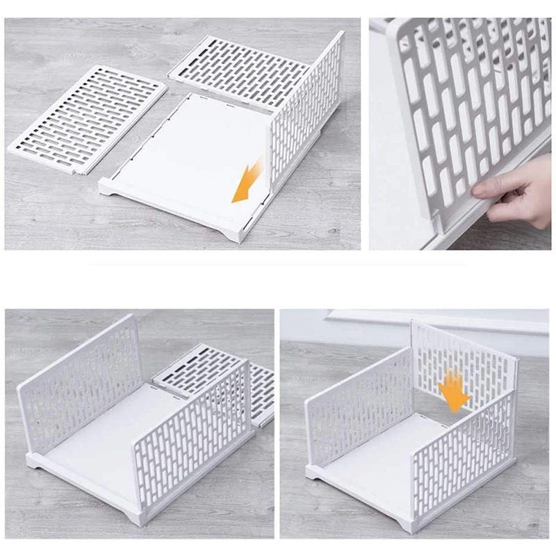 

Stackable Wardrobe Drawer Units Organizer Clothes Closet Storage Boxes Shelves Plastic Divider Board Cube Toy Snacks Containers