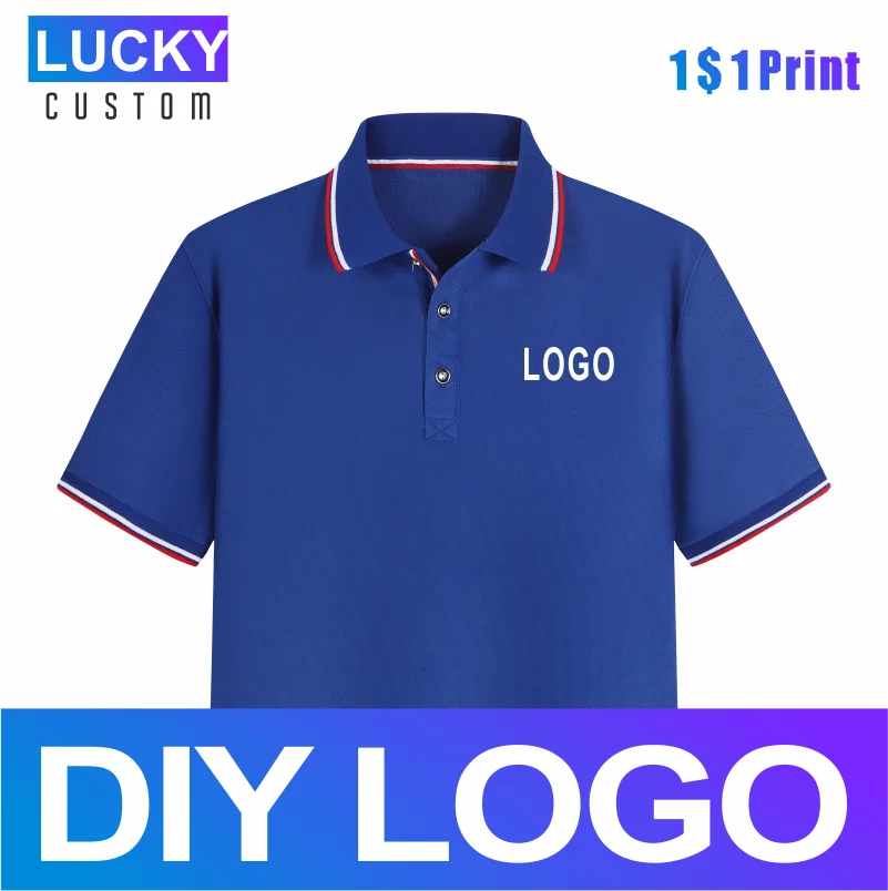 2022 Summer Men's POLO Shirts Casual Lapel Short Sleeve Shirts Custom Printed Embroidered LOGO Men's and Women's Shirts
