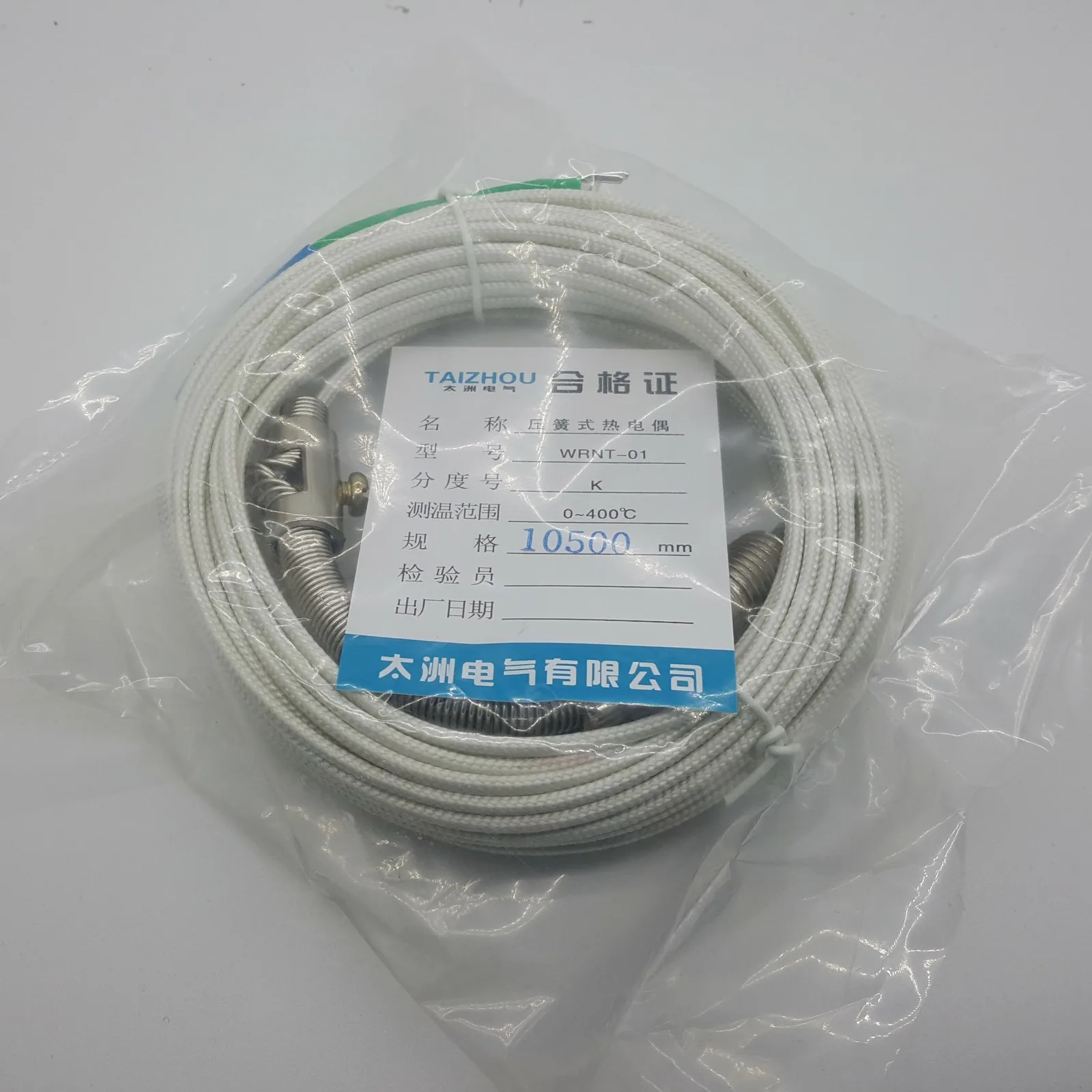 Electrical Appliance Instrument TAIZHOU Pressure Spring-Thermocouple Sensor WRNT-01 K E Type 10.5 M Oven