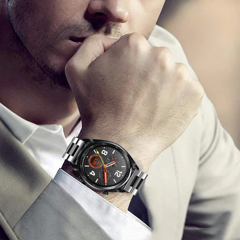Металлические Ремешки для наручных часов Huawei Watch GT браслет Samsung Galaxy 46 мм Gear S3