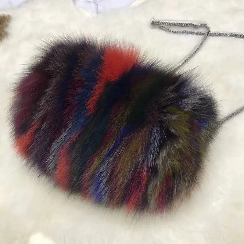 Теплая женская сумка из натурального меха лисы новинка зимы 2018 | Аксессуары для