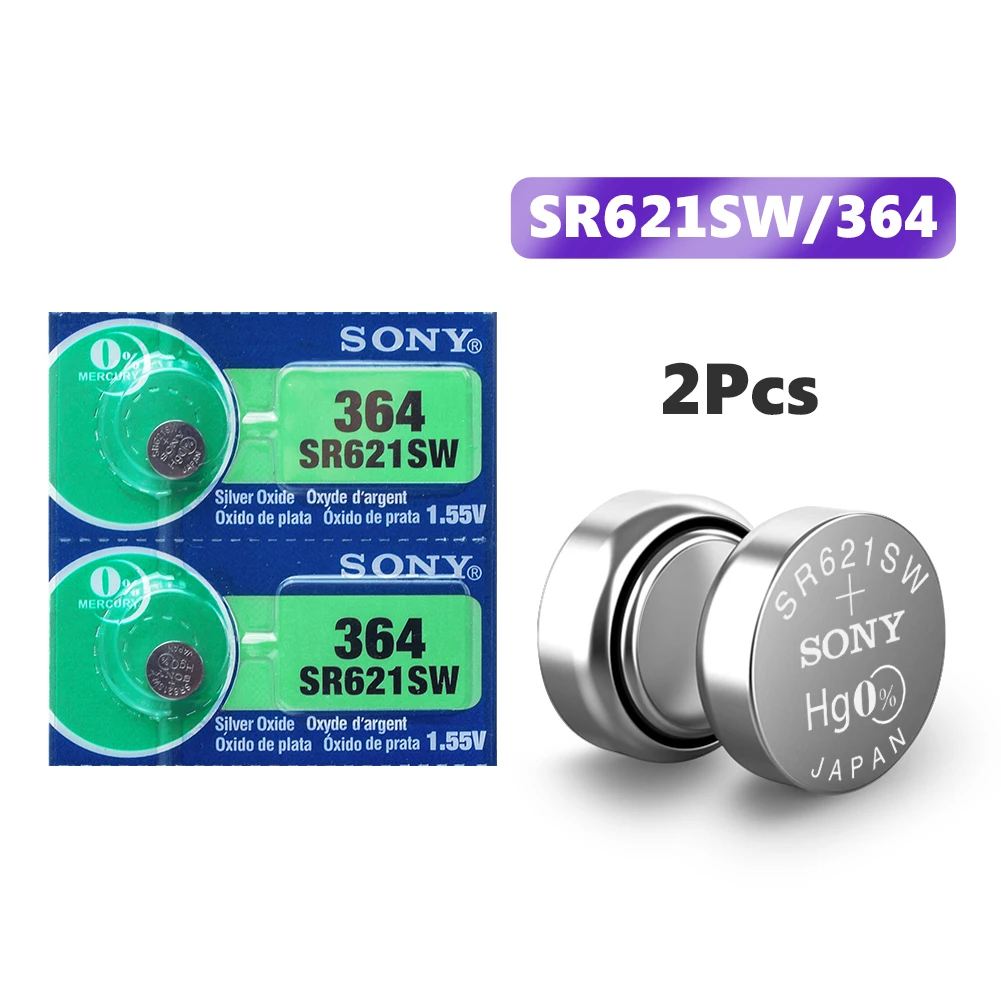 2 шт. Новинка для Sony 100% оригинал 1 55 В 364 SR621SW V364 SR60 SR621 AG1 часы батарея Кнопка монета