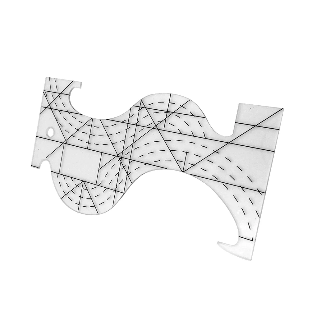 

Hand Tools Irregular Quilting Template Free Motion Home School Transparent Acrylic Patchwork Aligned Ruler Drawing Sewing DIY