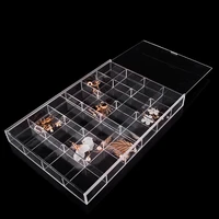 jewelry storage box 122430 grid plate transparent acrylic lattice split plate jewelry bead display box loose bead accessories