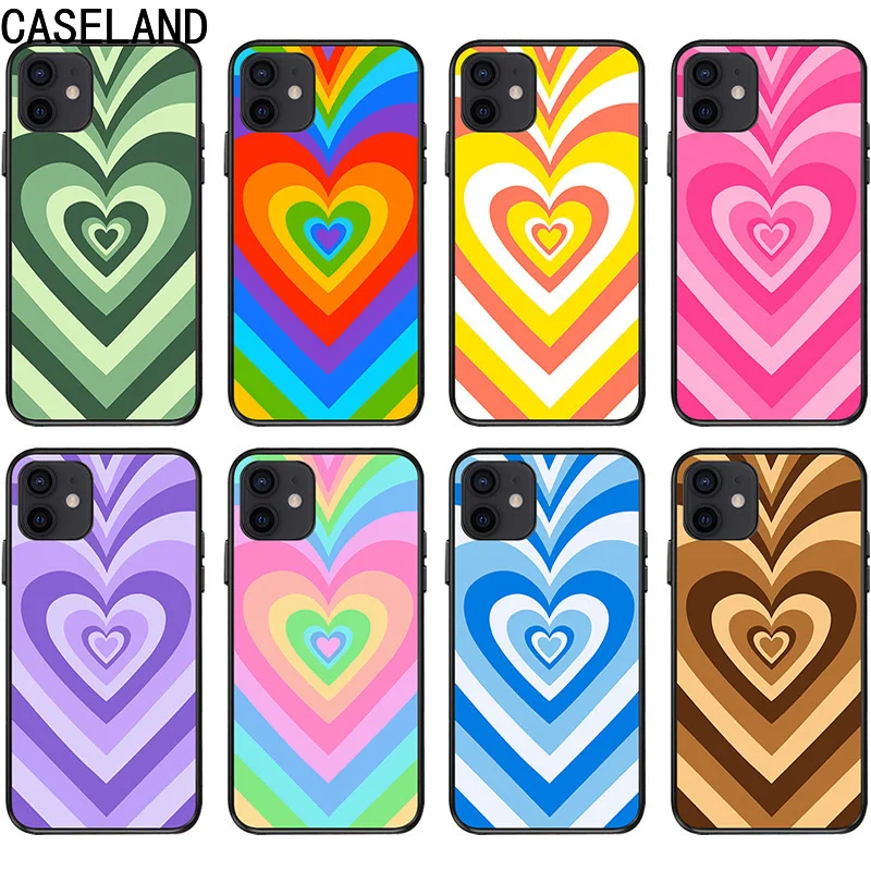 

Simple Love mobile phone case Fashion iPhone Case Anime 12 11 Pro Max XR SE iphone 8 case