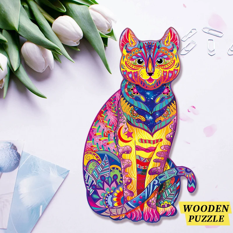 

Пазлы деревянные в виде животных, 138 шт.