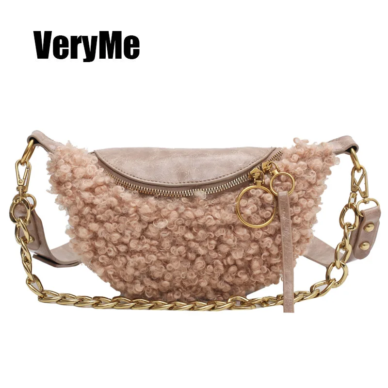 

VeryMe New Arrivals Women Shoulder Bags Fashion Winter Messenger Bag For Female High Quality Design Chain Handbags Velvet Totes