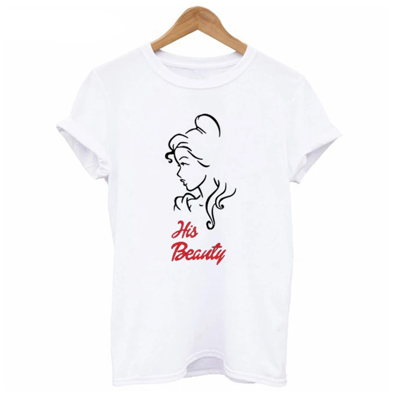 

2021Valentine's Day Women Print Beautiful Girl T-shirt Summer Couple Clothes Couple T Shirt for Lovers Short Sleeve O Neck