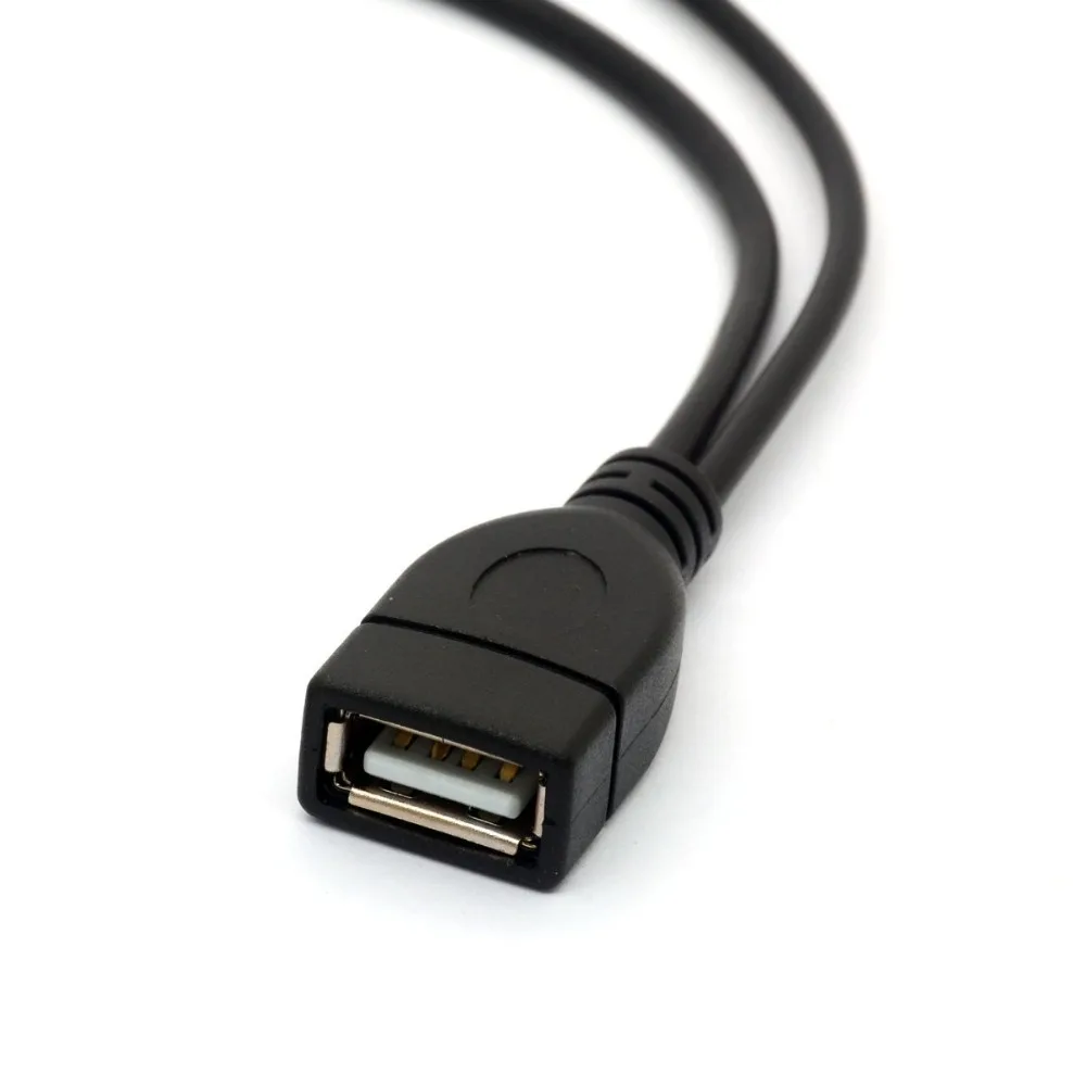 90 градусный угловой микро USB штекер гнездо хост OTG кабель с усилителем мощности