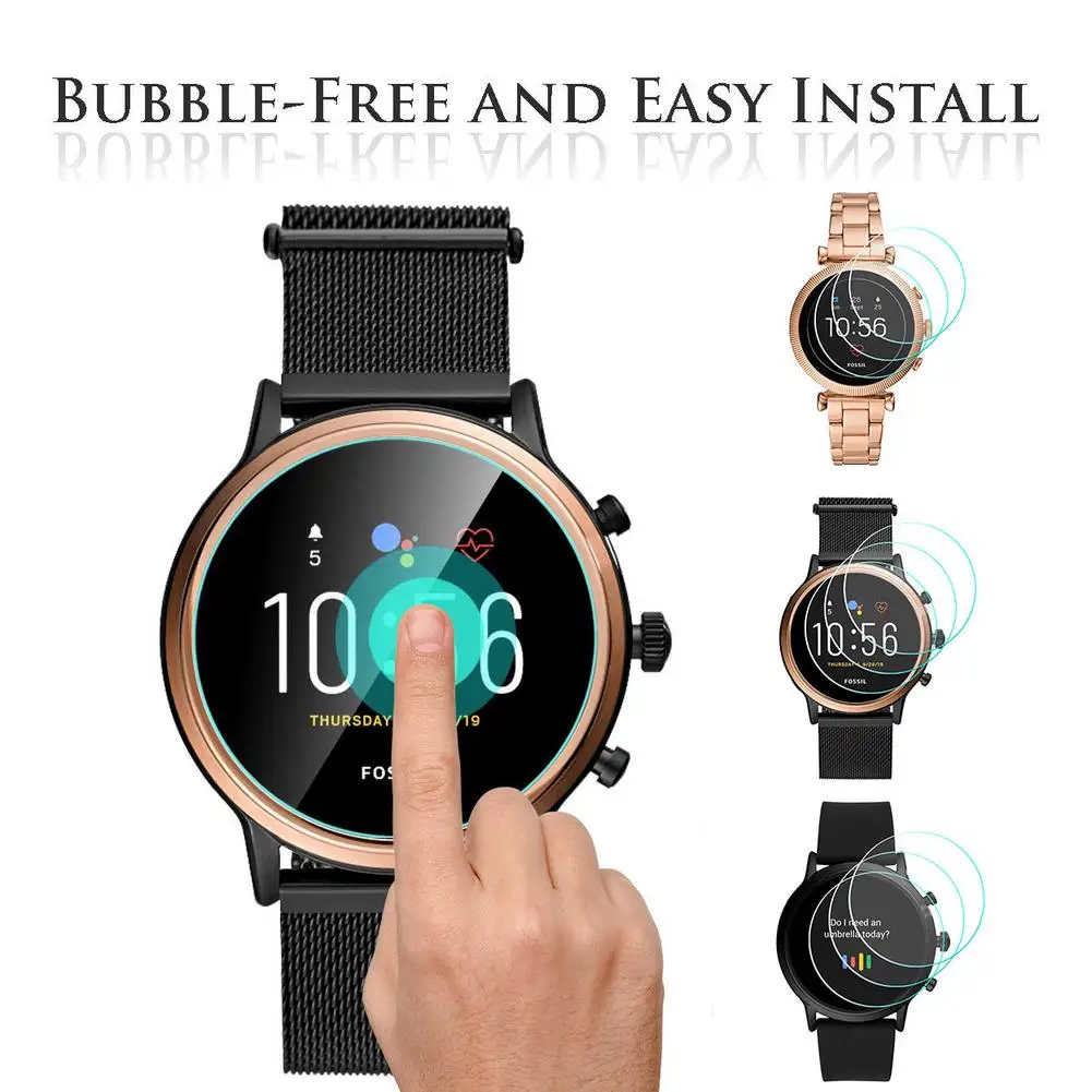 3 шт закаленная пленка для Fossil Gen5 Julianna HR/SLOAN HR Gen4/Gen5 Carlyle закаленное стекло защиты