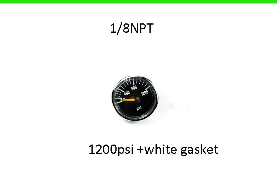 1200PSINPTGASKET PCP Пейнтбол ВВС высокого давления Манометр 300psi/600psi/1000psi/1200psi - Color: 1200PSINPTGASKET