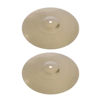 2pcs durable brass jazz drum crash cymbals alloy splash crash cymbal hi hat for drum player 10inch drum set