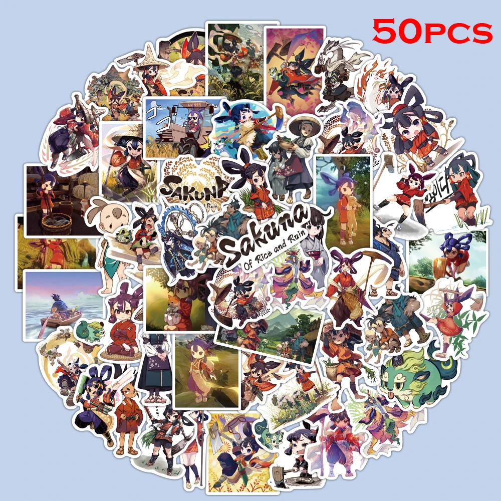 

Наклейки «сделай сам» для игры «сакуна: рис и руины», водостойкие наклейки-граффити «сделай сам» для телефона, сноуборда, ноутбука, чемодана...