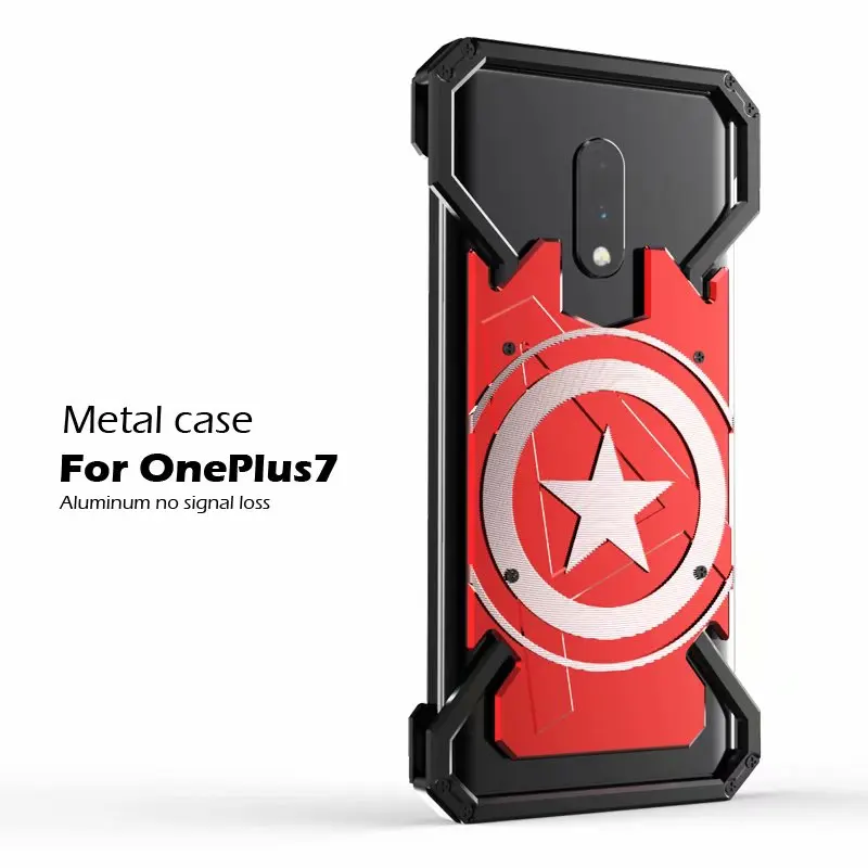 Алюминиевый Чехол супергероя для Oneplus 7T 7 Pro 6T 6 5T 5, чехол, чехол с кольцом Железного человека, Человека-паука, чехол для телефона