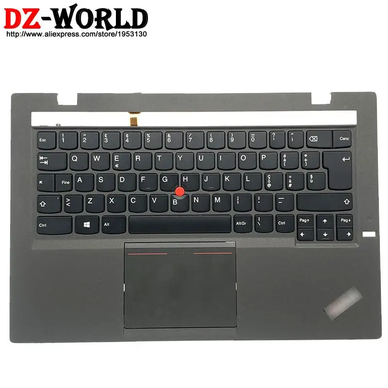 

New/Orig Shell Palmrest Upper Case With Italy Backlit Keyboard Touchpad for Lenovo Thinkpad X1 Carbon 2nd Laptop C Cover 04X6505