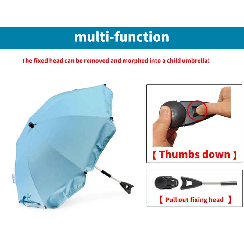 Зонт для детской коляски регулируемый солнцезащитный зажим аксессуары | Мать и