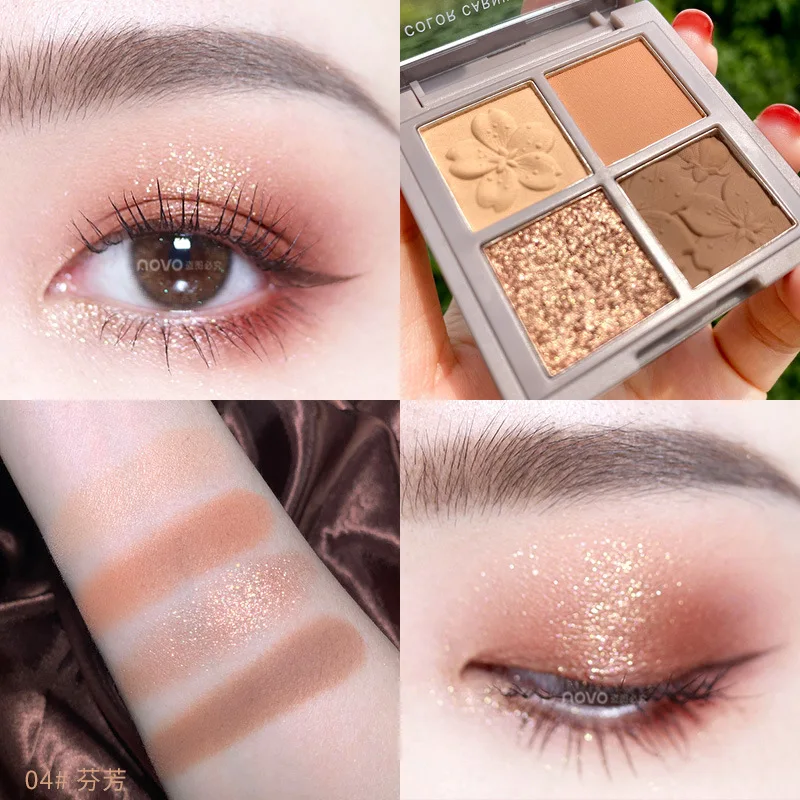 

Four Colors Eye Shadow Matte Pearlescent Sequins Waterproof Sweat Prevention ODM OEM