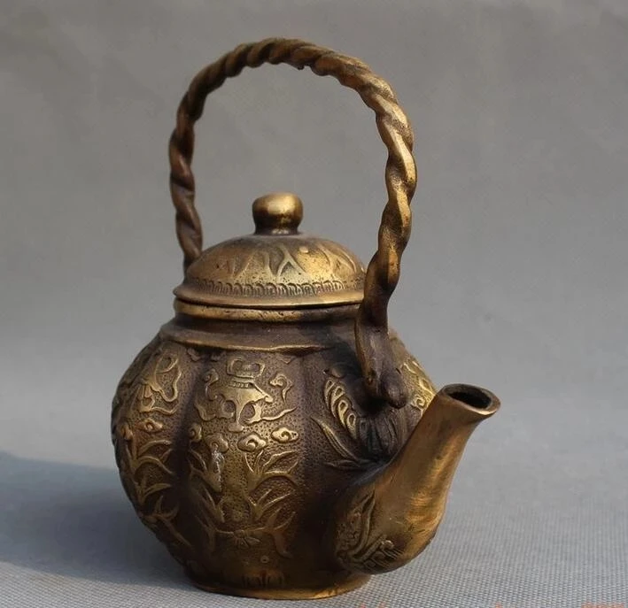 Статуя старого семейства счастливых восьми сокровищ рисовый винный чайный