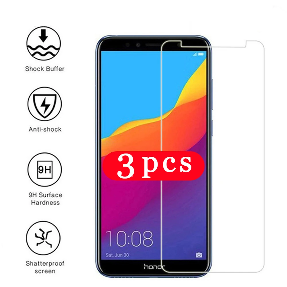 Защитное стекло для huawei Y7 Y6 Y5 prime pro lite 2018 2019 3 шт.|Защитные стёкла и плёнки