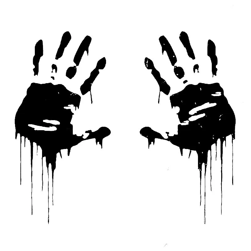 

1 шт. забавная Виниловая наклейка с принтом в виде крови зомби KK, наклейка на окно, аксессуары, черный, серебристый, 8 см * 15 см