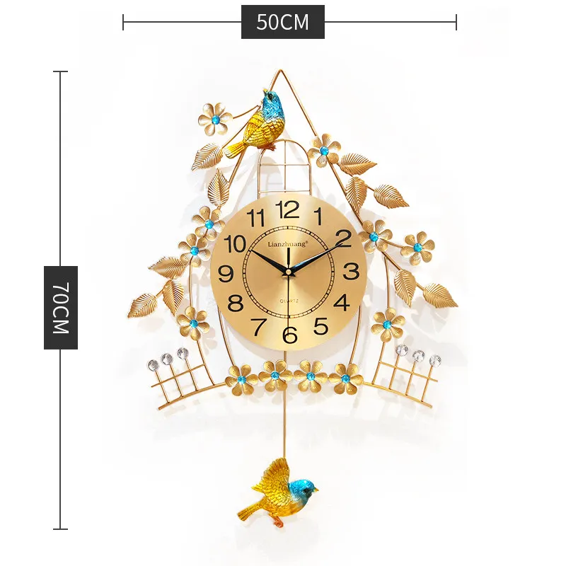 3D настенные часы с птицей европейские современные простые креативные для
