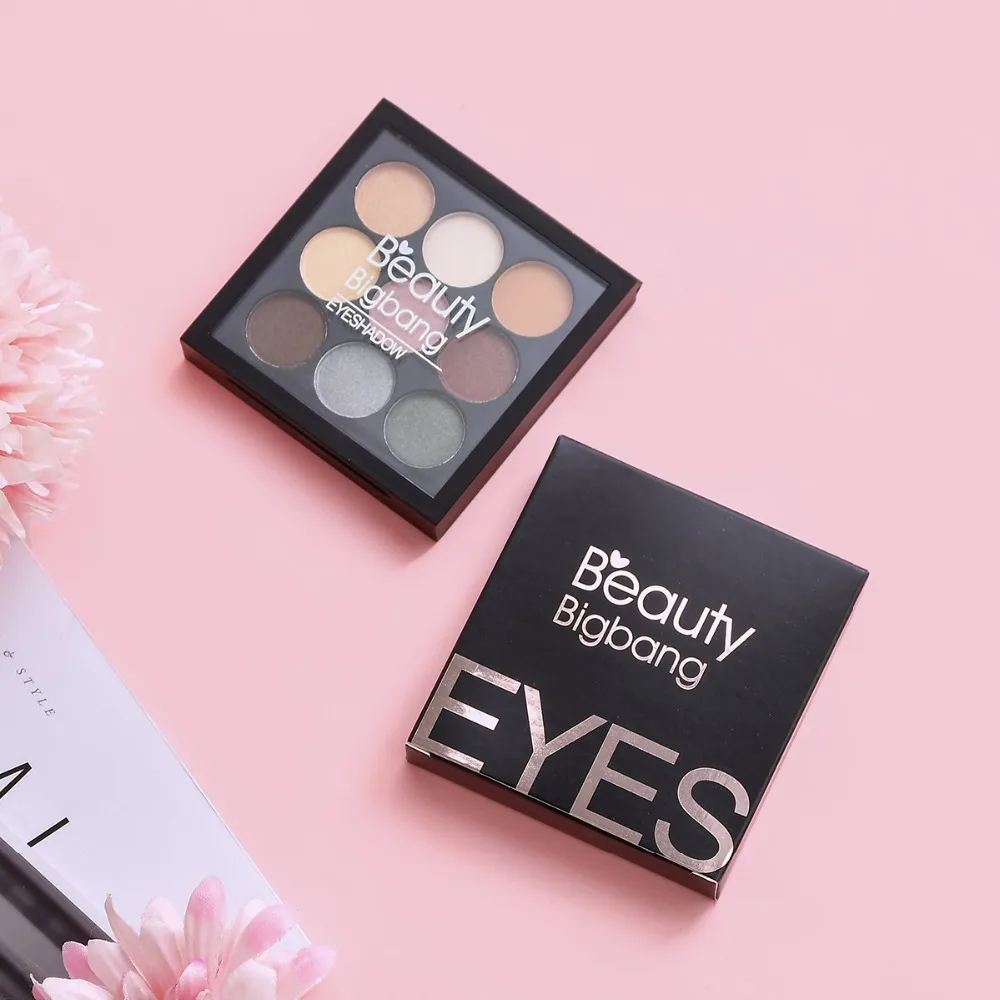 BeautyBigBang 9 цветов блестящие тени для век матовые мерцающие макияж светящиеся несколько стилей Дымчатая Палитра Тени для век