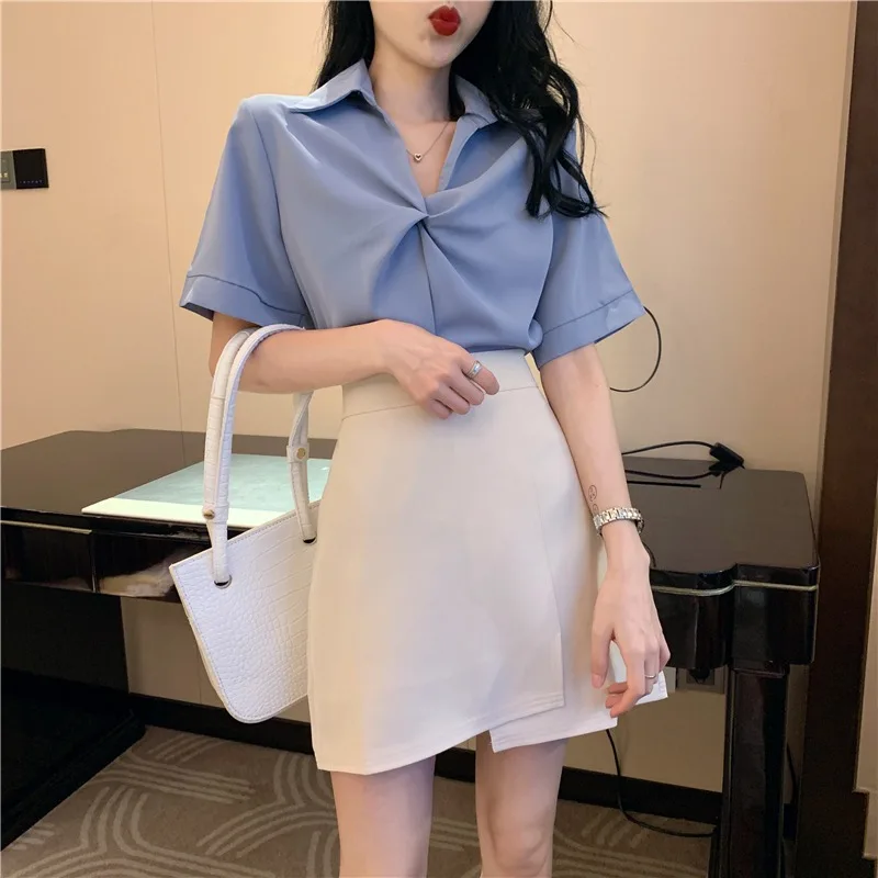 Модный женский костюм Новинка лета 2020 свободный дизайн топ с высокой талией