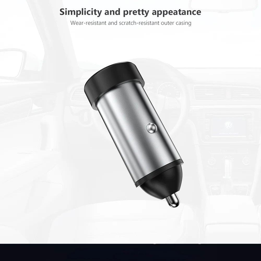CBAOOO USB 2A Car Charger For iPhone X 8 7 6 metal Fast Car Phone Charger USB Phone Charger in car for Samsung Xiaomi Huawei