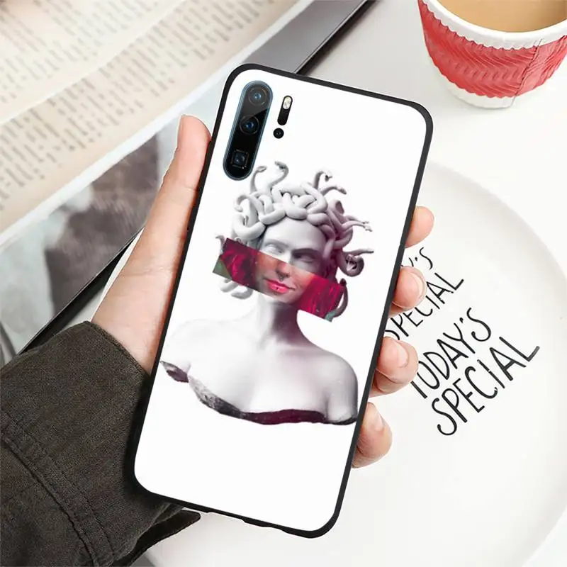 

Medusa David Mona Lisa Phone Case For Huawei honor Mate P 10 20 30 40 i 9 8 pro x Lite smart 2019 nova 5t