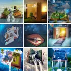 GATYZTORY Раскрашивание по номерам ручная роспись ed водопад в книге пейзаж Раскрашивание по номерам домашний декор уникальный подарок