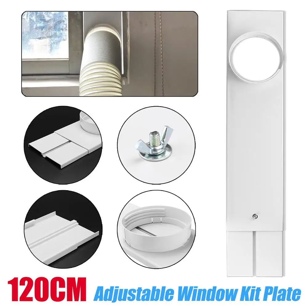 

Durable Light Weight 120cm Exhaust Hose/Tube Connector for Portable Air Conditioner Window Kit Plate Easy to Install