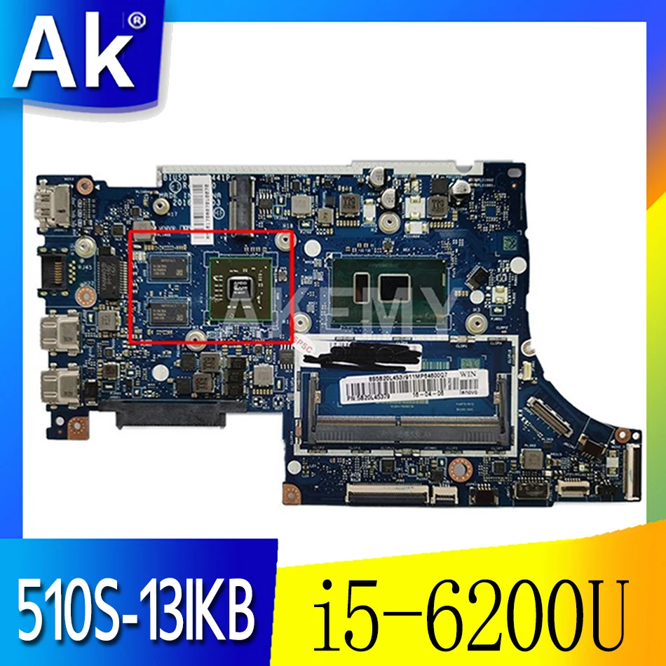 

LA-D441P For Lenovo 510S-13ISK 510S-13IKB Laptop motherboard Onboard i5-6200U AMD Video card 100% Fully Tested&High quality