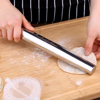 32cm 304 stainless steel rolling pin household kitchen baking tools flour stick rolling pin rolling dumpling skin rolling stick