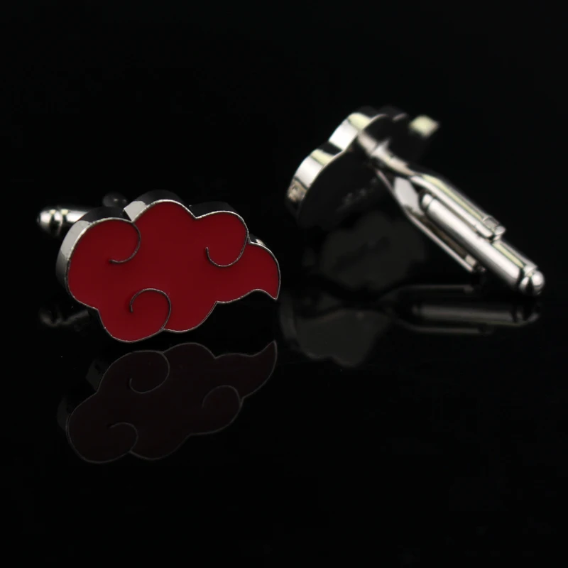 Популярные японские аниме Запонки член кунаи Акацуки запонки с красным облаком