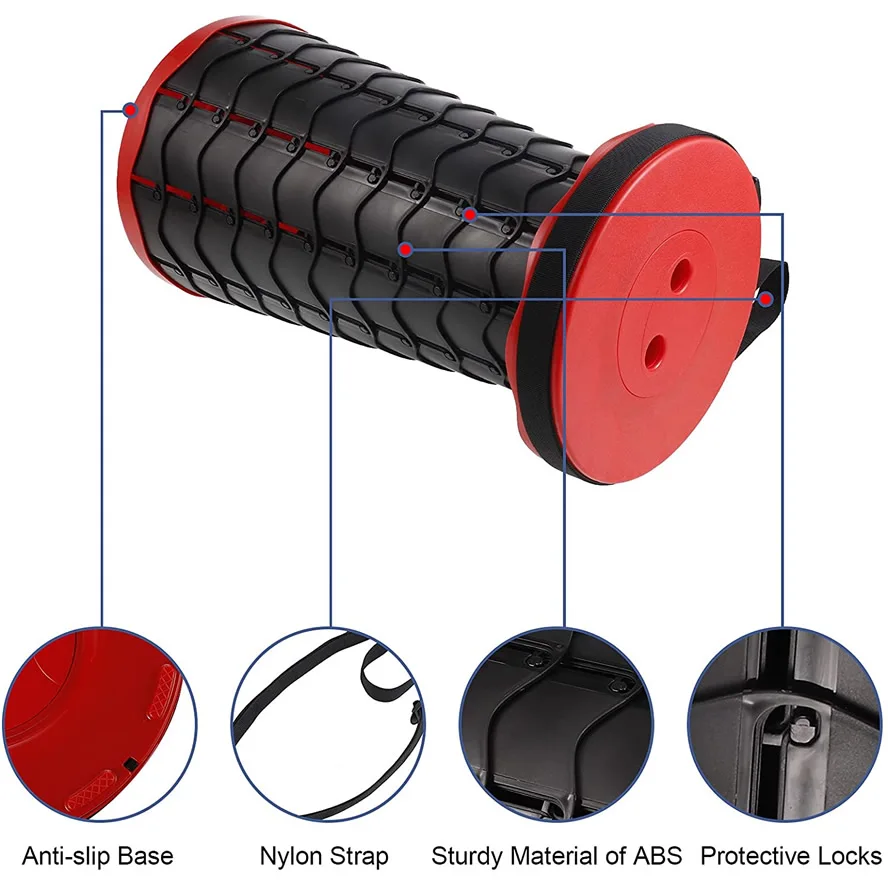 Satılık Taşınabilir Geri çekilebilir Katlanır Tabure Açık Ve Kapalı Hafif Teleskopik Tabure Katlanır Sandalyeler Kamp Balıkçılık Yürüyüş Için