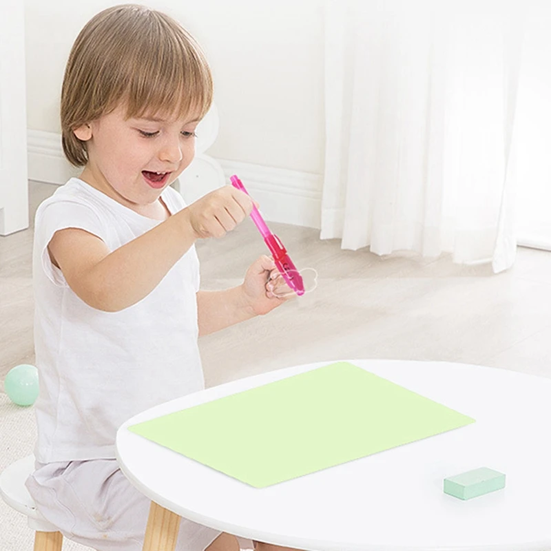 

1Pc A4 Educational Toy Drawing Board Tablet Graffiti Led Luminous Magic Raw with Light-Fun