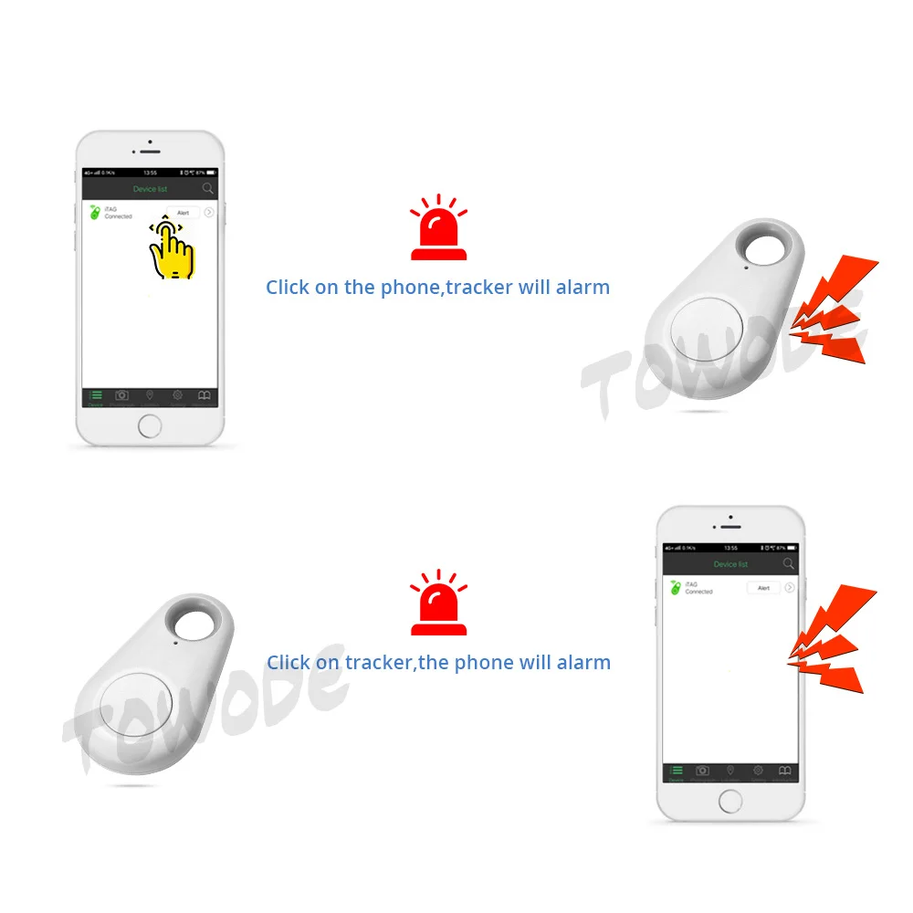 Towode Smart Bluetooth Домашние животные сигнальная лампа мини низкая мощность локатор GPS