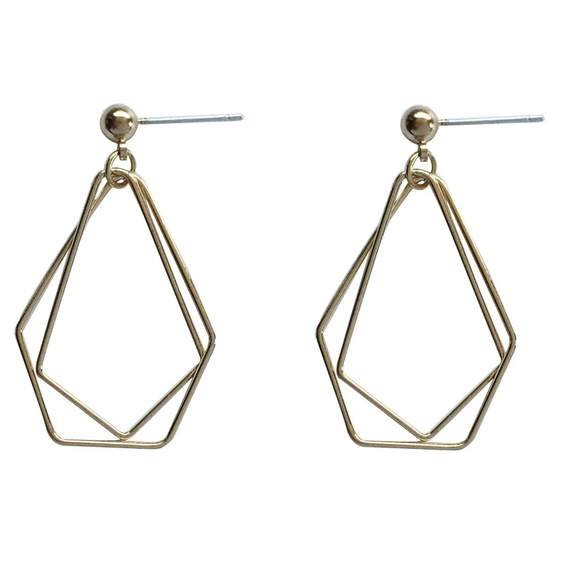 

CH-495 S925 silver needle temperament European and American style female earrings simple personality earrings women