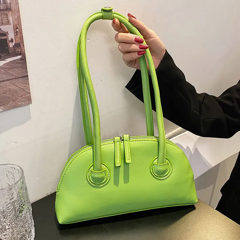 

Texture All-match Bag Female Summer 2021 New Trendy Fashion Ladies Casual Shoulder Bag High Quality Leather Simple Underarm Bag
