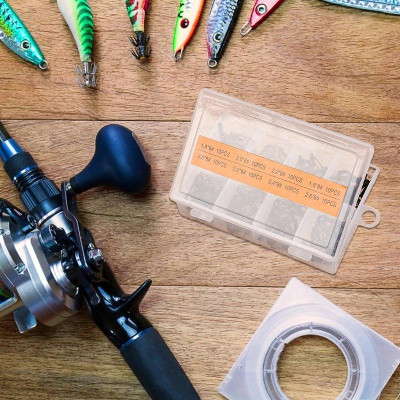 

80Pcs Spinning Bait Casting Fishing Rod Guides Integrated Stainless Steel Fishing Rod Eyes Ring Repair Kit With Tackle Box