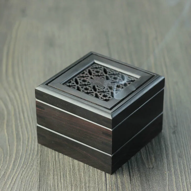 Мини Деревянный Ладан горелки коробка поглотитель запаха Будды Винтаж база