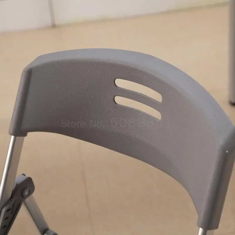Simple Foldable Chair Household Office Conference Training Student Computer Plastic Stool White |