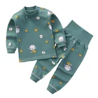 2T 3T 4T 5T детское нижнее белье пижамные комплекты унисекс Пижамный костюм для маленьких мальчиков хлопковый пижамный комплект одежда для осени и зимы мягкая Пижама