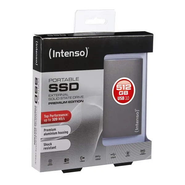 Внешний жесткий диск INTENSO 3823450 SSD 512 ГБ Антрацит| |