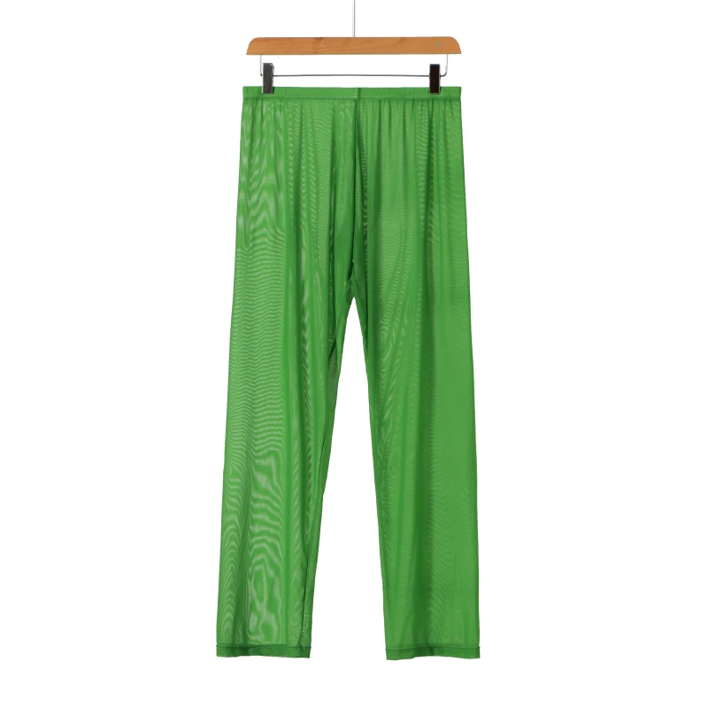 Мужские прозрачные дышащие леггинсы AIIOU черные ультратонкие длинные брюки