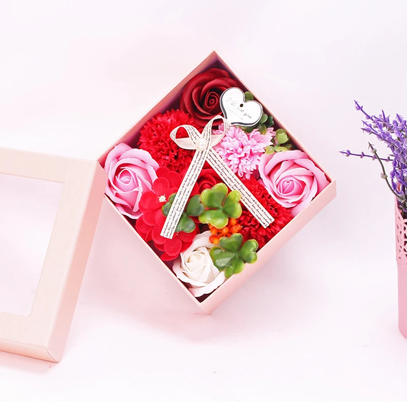 Мыло ручной работы роза Подарочная коробка гвоздика мыло цветок Гортензия