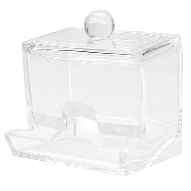 

Cotton Swab Storage Dispenser Clear Cotton Ball Swab Holder Cotton Bud Storage Box Cosmetics Makeup Storage Holder Box Organizer