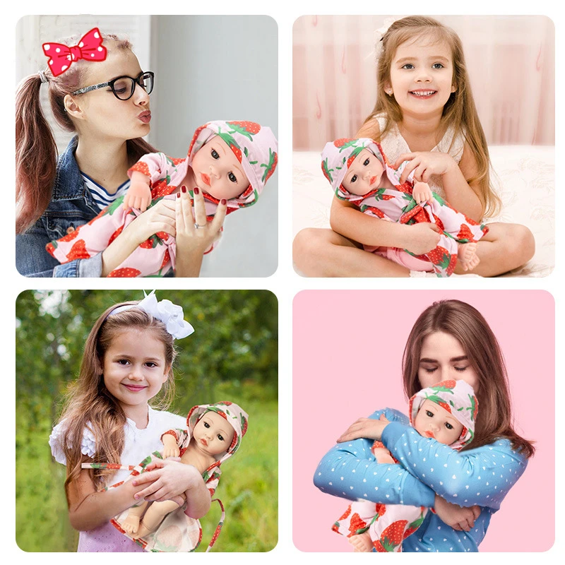 

10 inch Lifelike Reborn Boy Doll Full Body Silicone Handmade Baby Dolls